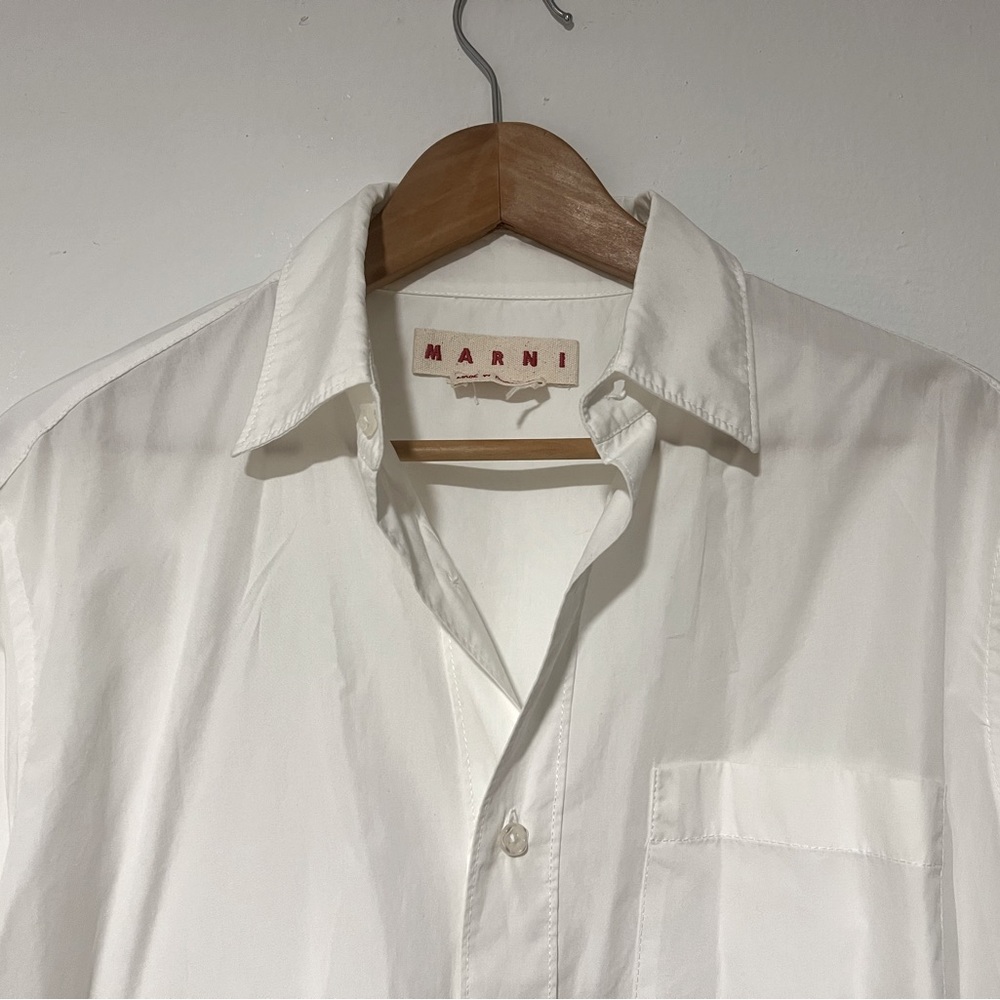 Oversized MARNI poplin shirt dress